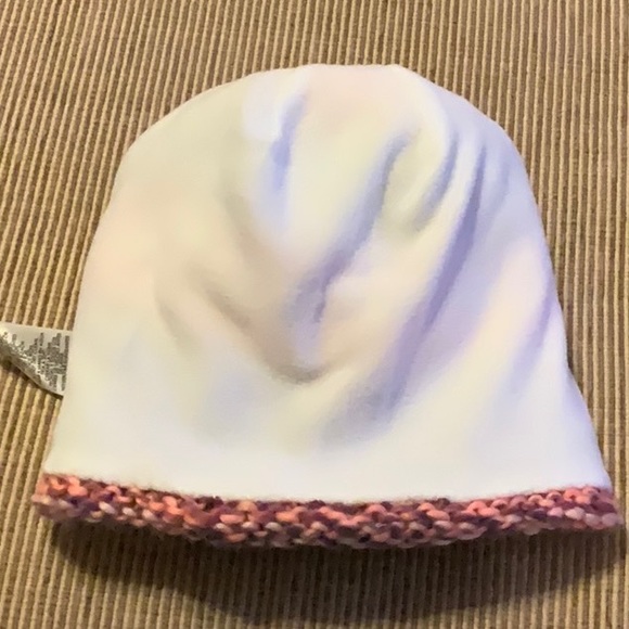 Spyder Girls Bitsy - Twisty Pom Pom Hat (Coral/Lilac) stripe - Picture 5 of 9